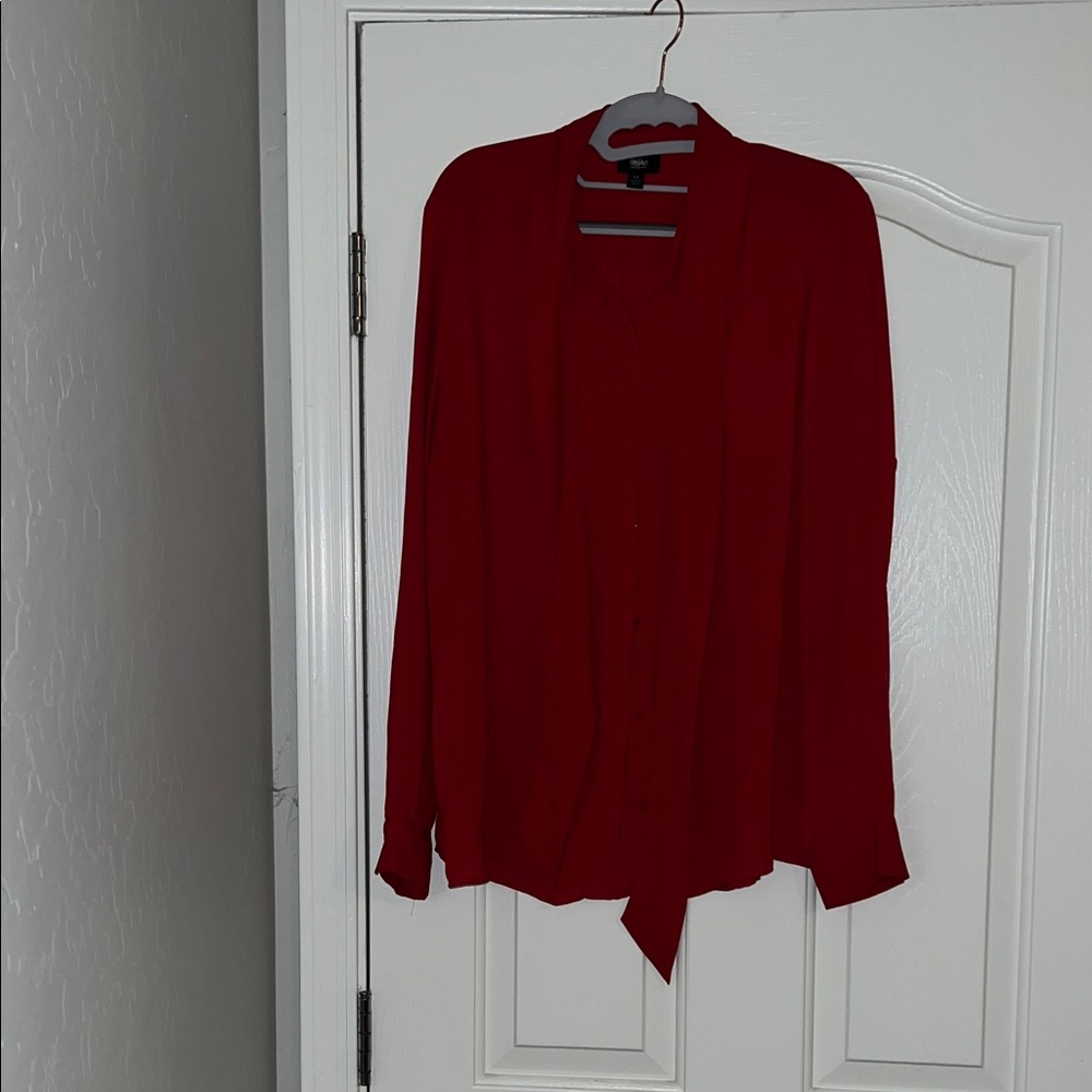 Chic Red Women's Blouse